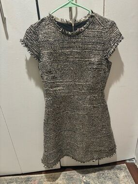 kate spade Black Gold and Cream Tweed Tinsel Mini Dress
